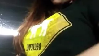 Risky Parking Garage Clit Rubbing Car Masturbation