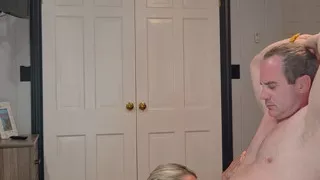 Wife dances and strips for husband then fucks him