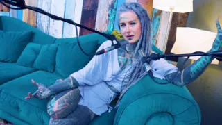 I talk about S - Shame - ASMR podcast SFW talking goth skinny girl dreadlocks tattoo model inked girl