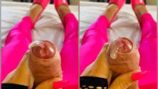 Sexy Pink High Heels Cumshot