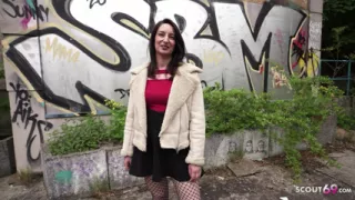 GERMAN SCOUT - German Cougar Ariel Rossi with Big Ass Pick Up for First Casting Fuck