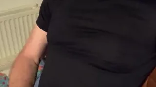 Jerking--off Before Bed at the Table. Nice Ogasm