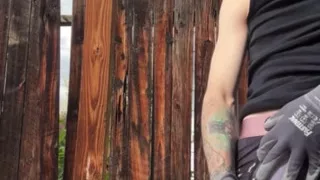 Working in the sun in my underwear