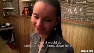 Public Pickups - Petite Marie Getty Sucks Dude Behind Counter Then Fucks Her Tight Ass Backroom