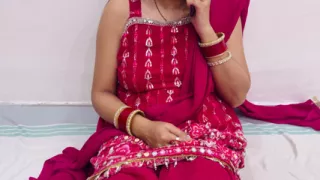 Indian Wife Video Call with Husband Seducing but Wife Cheats on a Husband While Having Sex with Devar in Hindi