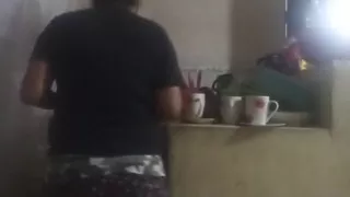 Maid Fucked in the Kitchen (my Wife Almost Found Us Out)