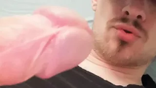 Dirty talk edging cock head play