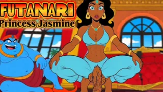 Futanari. Princess Jasmine Girl with a Big Dick. Porn Aladdin Series.