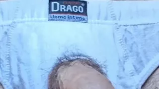 Soft to hard cock up close