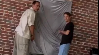 Three dudes take turns ass fucking and double penetrating a black beauty