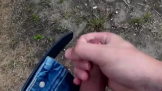 Busty Young Girl Sucks Cock Outdoors