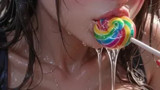 Lollipop licking compilation, 3d anime