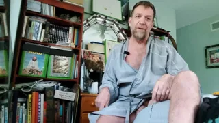 You See Pops Big Floppy Cock and Man Sack in His Robe