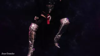 Fur femdom POV in French: Chastity and strap-on