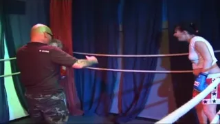Blonde Mature Babe's Dripping Rosebud Gangbang in Wrestling Ring