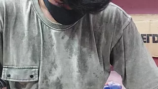 A man using there own hand and try to cum