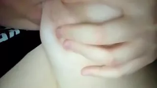 Breasts kneaded and played with nipples