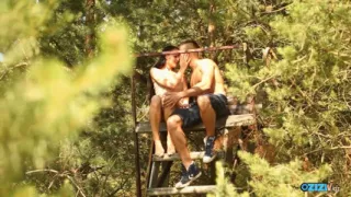 A Sweet Outdoor Getaway Date in a Treehouse and Passionate Kissing with His True Soulmate
