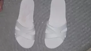 My Cuckold Slave Cum on My Slipper