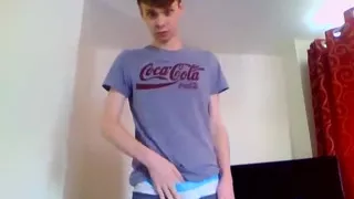 18 Year Old Stephen Strokes His 8 Inch Uncut Cock!