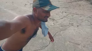 Full Sweat On Boy Face Moving on hill Full Sweat