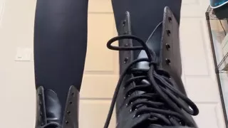 Stomping Hard in Boots Size 16 Feet