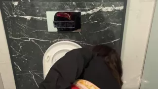 Public bathroom masturbation