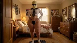 Petite Big Ass Schoolgirl Teasing at Home