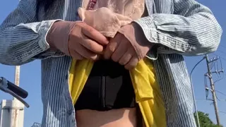 No. 220 Setting a Vibrator in My Pussy During a Morning Bike Ride