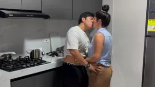 My stepsister gives me her ass in the kitchen while we're alone!