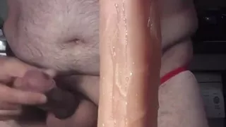 Big Fat Cock Masturbating Close-up and Fucking My Tight Ass All the Way Down