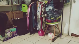 Mexican Chubby BBW Cleaning the Room