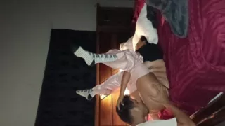 Latina stepdaughter fucked in pajamas after party