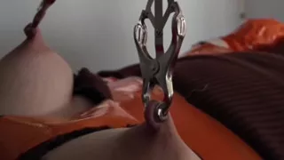 Part 2 - Tape Bondage, Crop Spanking, Nipple BDSM, Orgasms