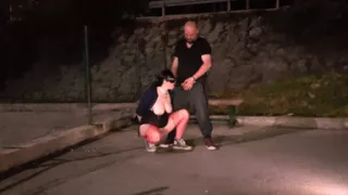Kinky Mature Loves Play in Stockings with Strangers in Public