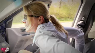 Submissive Slut Blindfolded, Naked and Used While Driving on the Highway!