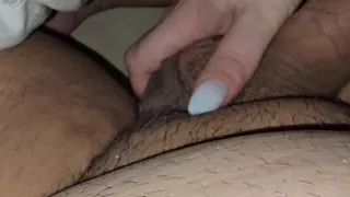 Step Mom Helps  Step Son with low erection in Share Bed While Working