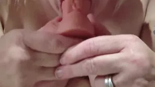 Slobbering Cock in Her Mouth a Cumload