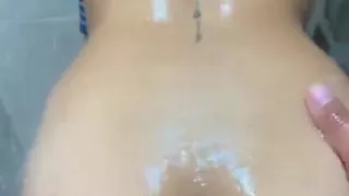She Gets Horny in the Shower and Calls Her Stepdad to Fuck Her While They Are Alone