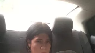 Latin slut calls her husband when he is masturbating in uber.