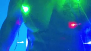 Jerking off in Christmas Lights