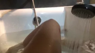 Asian Feet and Pussy in a Bathroom