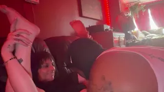 Kristi Kewt clitty sucked and fucked on couch