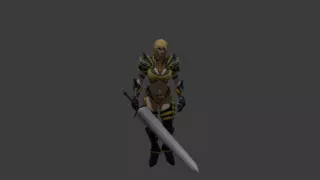 a women walking like a don