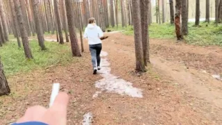 Freeze Time Woods Creepy Neighbor Freezes Cute Jogger