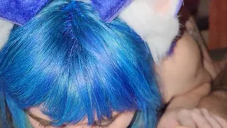 Neko girl sucks everything