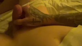 Midnight jerking off with cumshot