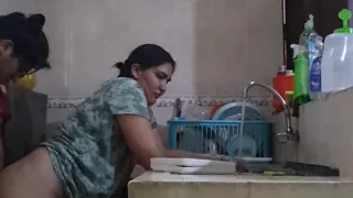 Sexy Latina Sex in the Kitchen