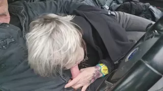 Cock It or Walk It... Foxy Mature Woman Runs Out of Fuel, She Has No Intention of Walking It.