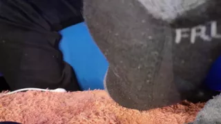 Putting Lotion On Daddys Feet